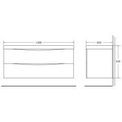 Тумба под раковину BelBagno Marino 120 rovere ciliegio MARINO-1200-2C-SO-RC-P