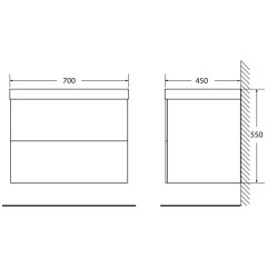 Тумба под раковину BelBagno Regina 70 bianco opaco REGINA-700-2C-SO-BO-P