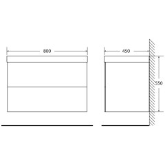 Тумба с раковиной BelBagno Regina 80 bianco opaco