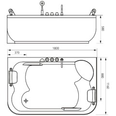 Ванна акриловая Gemy G9085 O L