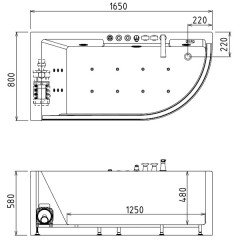 Ванна акриловая Gemy G9227 E L