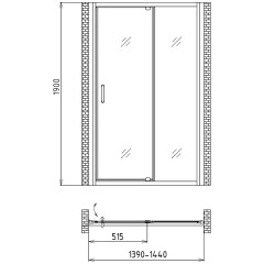 Душевая дверь Gemy Sunny Bay S28191E