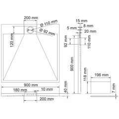 Поддон из литьевого мрамора WasserKRAFT Alme 15T03