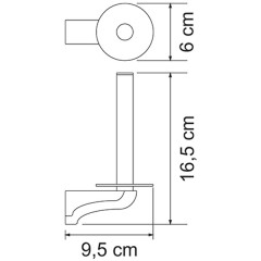 Держатель туалетной бумаги вертикальный WasserKRAFT Kammel K-8397