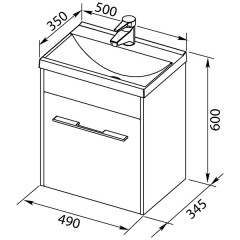 Комплект мебели Aquanet Августа 50 белый 225266