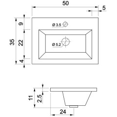 Тумба с раковиной Aquanet Августа 50 белый 00210023 + 00204095