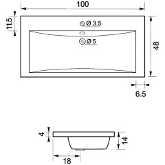 Тумба с раковиной Aquanet Августа 100 белый 00210019 + 00204096