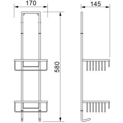 Полка металлическая двойная Novella Cesta CS-17211