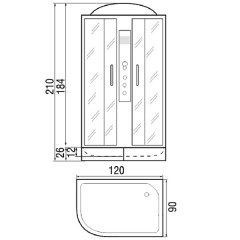 Душевая кабина River Dunay 120/90/26 МТ R