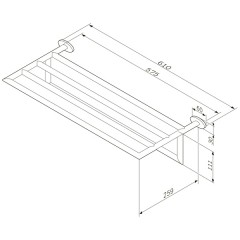 Полка с полотенцедержателем Am.Pm Awe A1537700