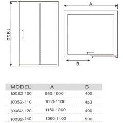 Душевая дверь WeltWasser 800S2-110