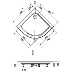 Душевая кабина Triton Гидрус 3 Стандарт графит 90x90