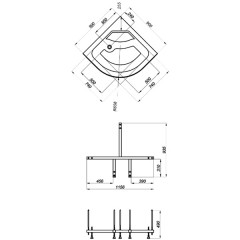 Душевая кабина Triton Вирго 3 Стандарт белый 90x90