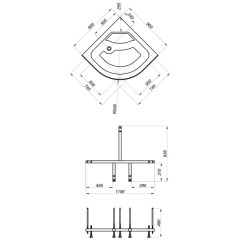 Душевая кабина Triton Стандарт Б3 ДН4 узоры 90x90