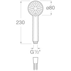 Ручной душ Roca Stella A5B1103C07