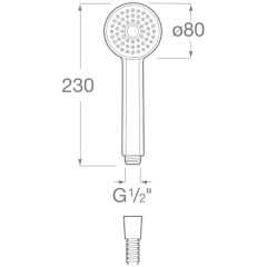 Ручной душ Roca Stella A5B9103C00