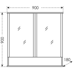 Зеркало-шкаф СаНта Вегас 90 700181