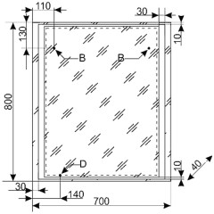 Зеркало Style Line ElFante Прованс 70 СС-00000525