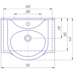 Тумба с раковиной Opadiris Клио 50 белый матовый