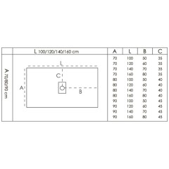 Поддон из литьевого мрамора GooDDooR Flow 120x70 чёрный