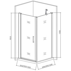 Душевое ограждение GooDDooR Pandora CR-100-C-CH