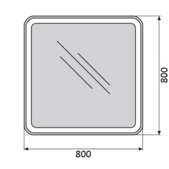 Зеркало BelBagno SPC-MAR-800-800-LED-BTN