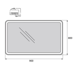 Зеркало BelBagno SPC-MAR-900-800-LED-BTN