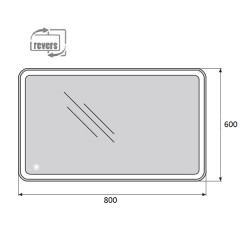 Зеркало BelBagno SPC-MAR-600-800-LED-TCH