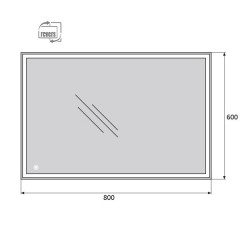 Зеркало BelBagno SPC-GRT-600-800-LED-TCH