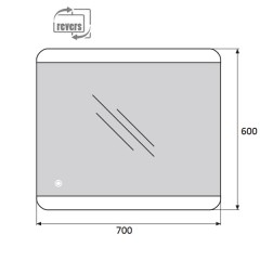 Зеркало BelBagno SPC-CEZ-700-600-LED-TCH