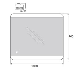 Зеркало BelBagno SPC-CEZ-1000-700-LED-TCH