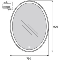 Зеркало BelBagno SPC-VST-750-900-LED-TCH