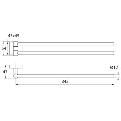 Полотенцедержатель двойной поворотный Iddis Edifice EDISBR0i49