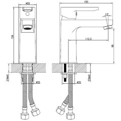 Смеситель для раковины Iddis Sena SENSB00i01