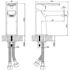 Смеситель для раковины Iddis Runo RUNSB00i01