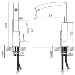 Смеситель для кухни Iddis Vane YA56177C