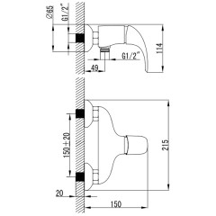 Смеситель для душа Iddis Leaf LEASB00i03WA