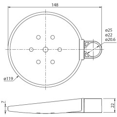 Мыльница для душевой стойки Iddis 070CP00i53