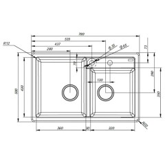 Мойка кухонная Iddis Vane G V35C782i87