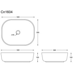 Раковина накладная Ceramica Nova Element CN1604