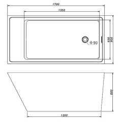 Ванна акриловая Abber AB9208