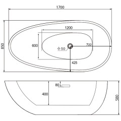 Ванна акриловая Abber AB9211