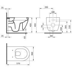 Унитаз подвесной безободковый Bocchi Venezia 1295-005-0129 чёрный