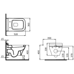 Унитаз подвесной Bocchi Scala Arch 1080-001-0129 белый