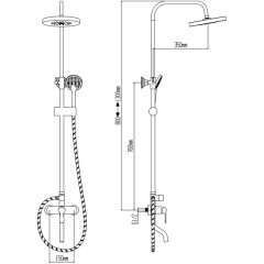 Душевая система Parly CK-S1803-B