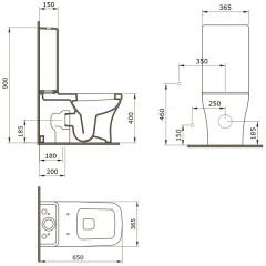 Унитаз Bocchi Scala Arch 1133-011-0129 кашемир