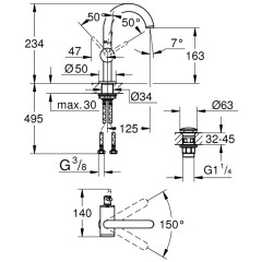 Смеситель для раковины Grohe Atrio 32043003