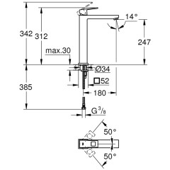 Смеситель для раковины Grohe Eurocube 23406000