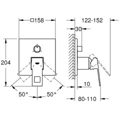 Смеситель для ванны встраиваемый Grohe Eurocube 24094000