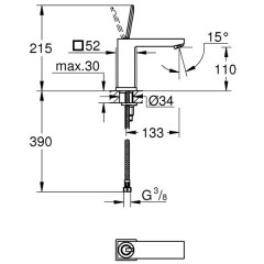 Смеситель для раковины Grohe Eurocube Joy 23658000